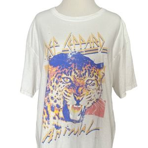 Goodie Two Sleeves Def Leppard Pastel Graphic Band Tee